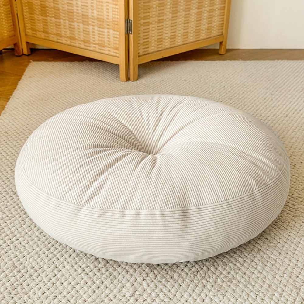 Meditation Cushion Zafu - Bantal Bulat Tebal, Lembut & Nyaman,