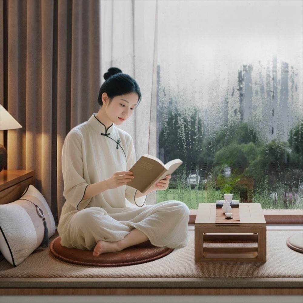 Meditation Cushion Zafu - Zafu Bantalan Kulit Tebal Lembut Anti