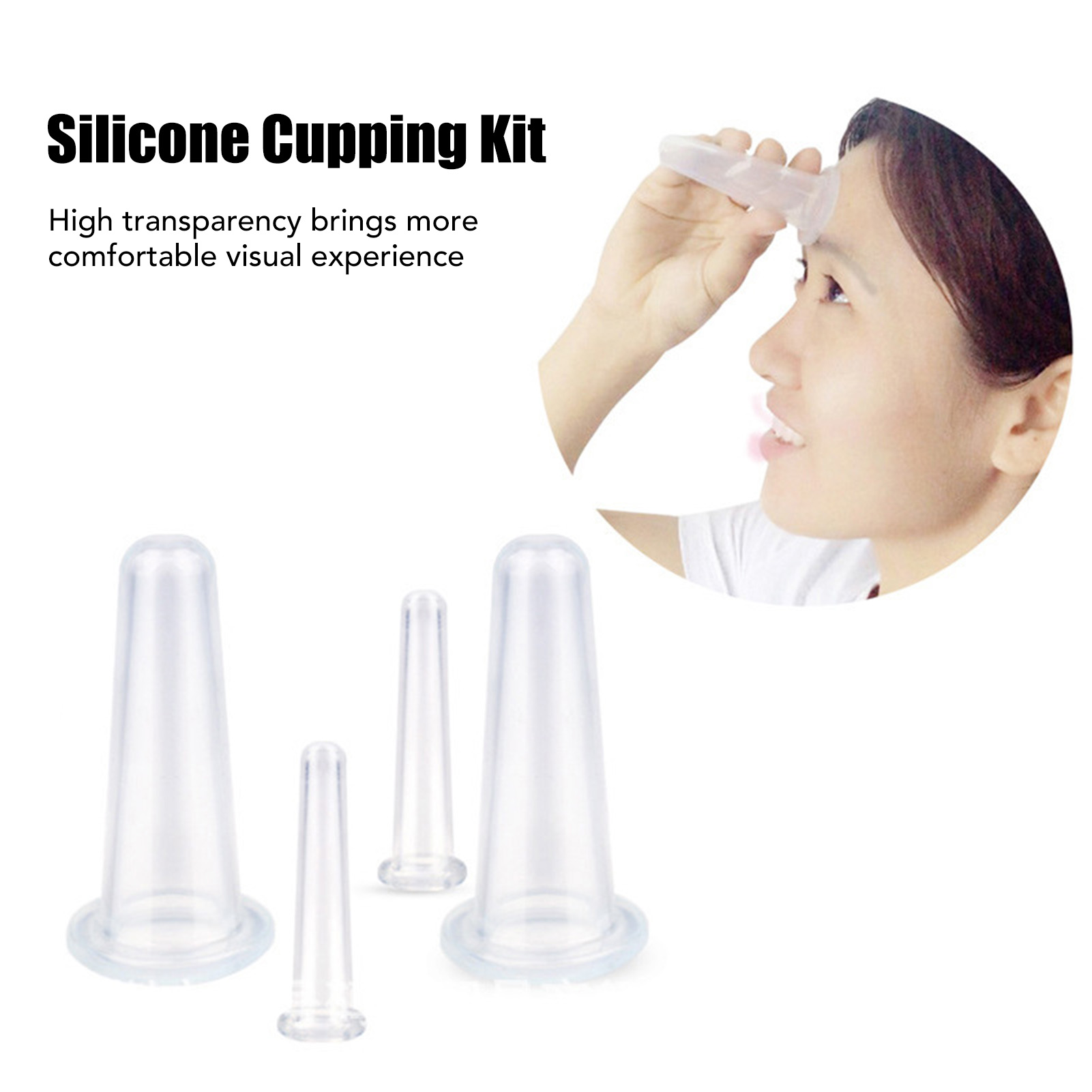 Set bekam wajah 4 buah, Set te - Cupping Therapy Set ulasan dan harga