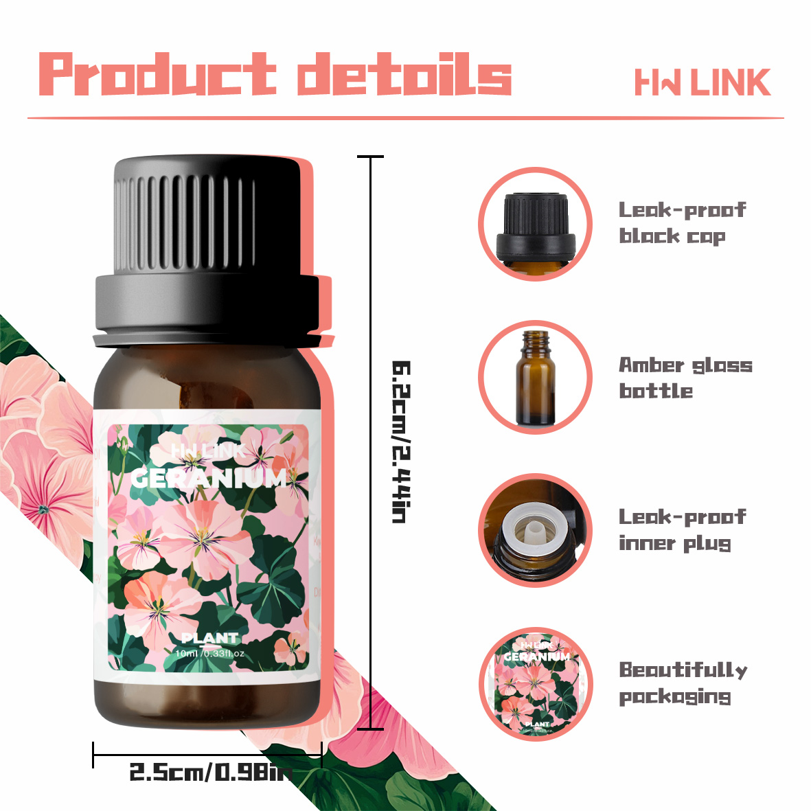 Minyak Esensial Geranium 10ml  - Aromatherapy Diffuser ulasan dan harga